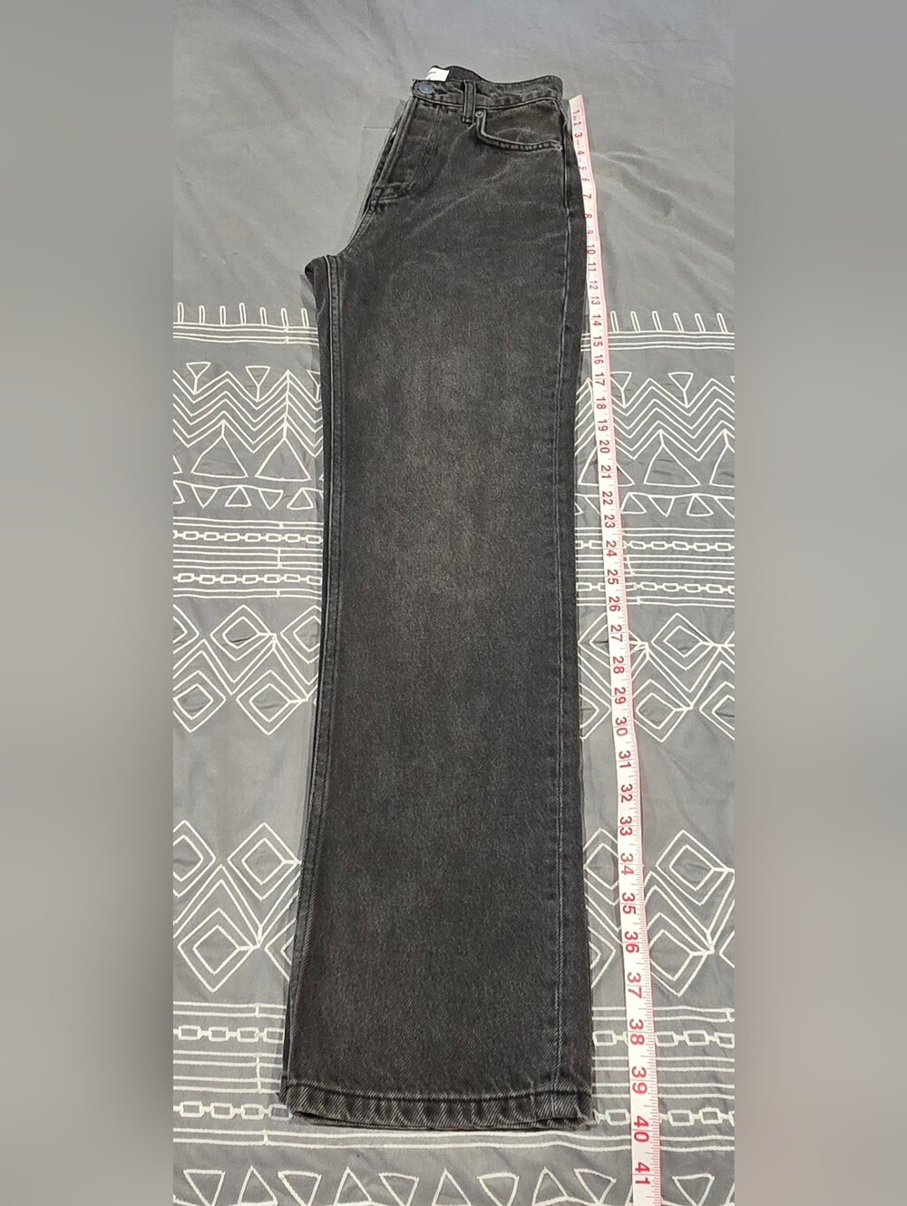 Reformation Cynthia Patch High Rise Straight Cropped Jeans In Black Size 25 - Picture 2 of 9